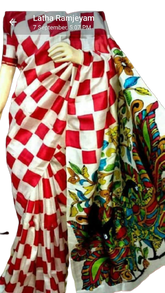 Bishnupuri Silk Hand Painting Saree PLASH